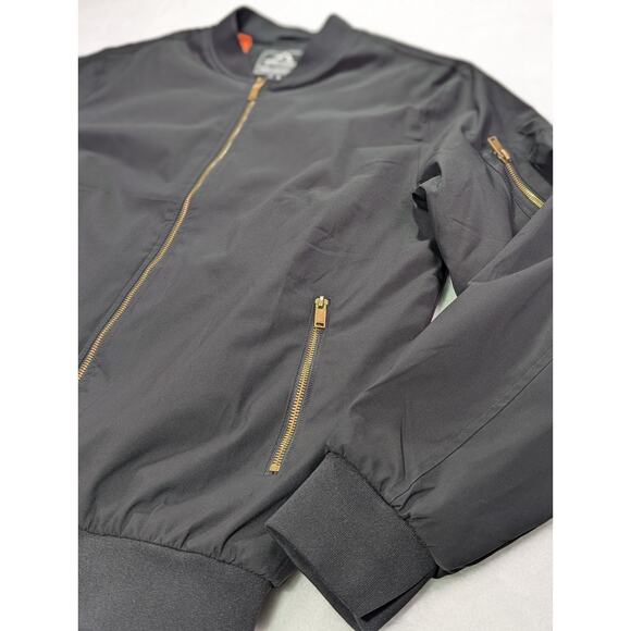 Outdoor Jacket Black Bomber Jack w/Quilted Lining by MagcoMsen Size M - Picture 6 of 13